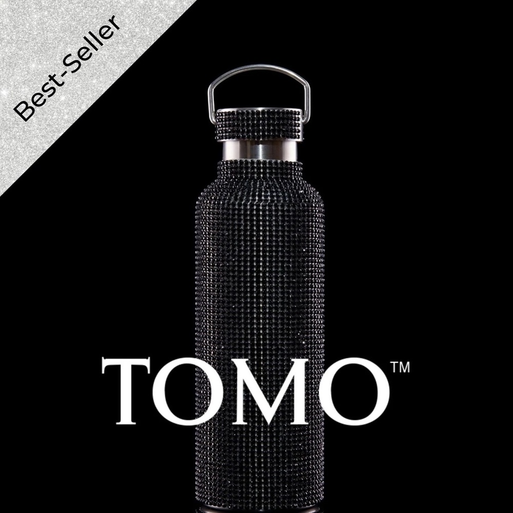🌺NWOT TOMO Black Diamond 750 ml/ 25 oz Bling Water Bottle🌺